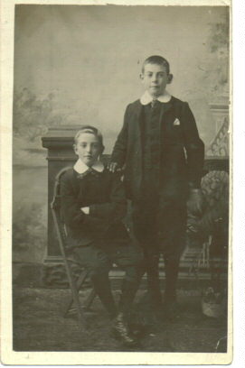 Granpa Burrell, seated, and one of his brothers