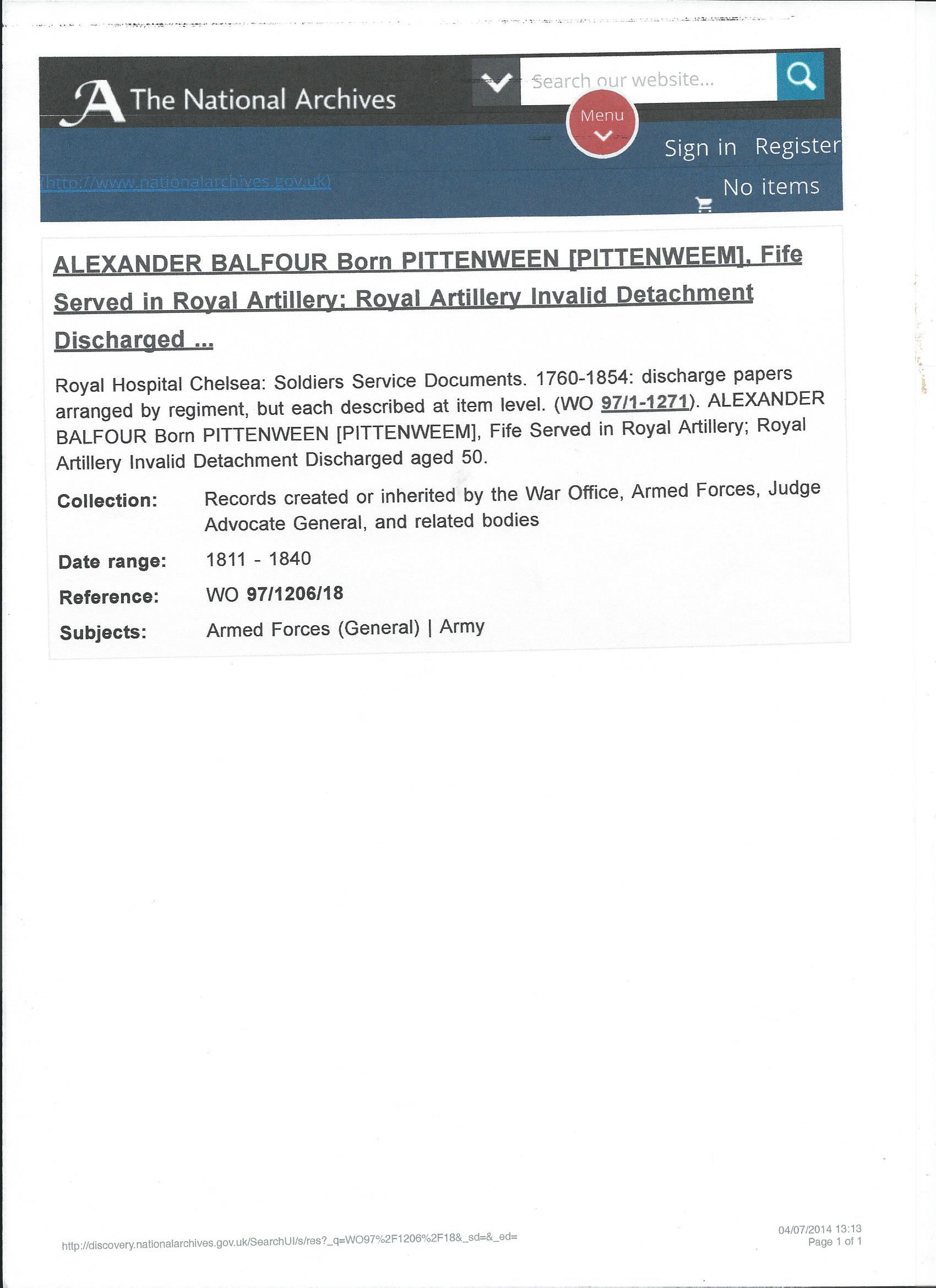 AlexrBalfour.discharge, Linked To: <a href='profiles/i3386.html' >Alexander Balfour</a>